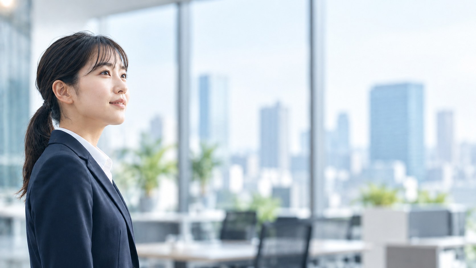 これからの仕事と成長を考える若手社員のイメージ
